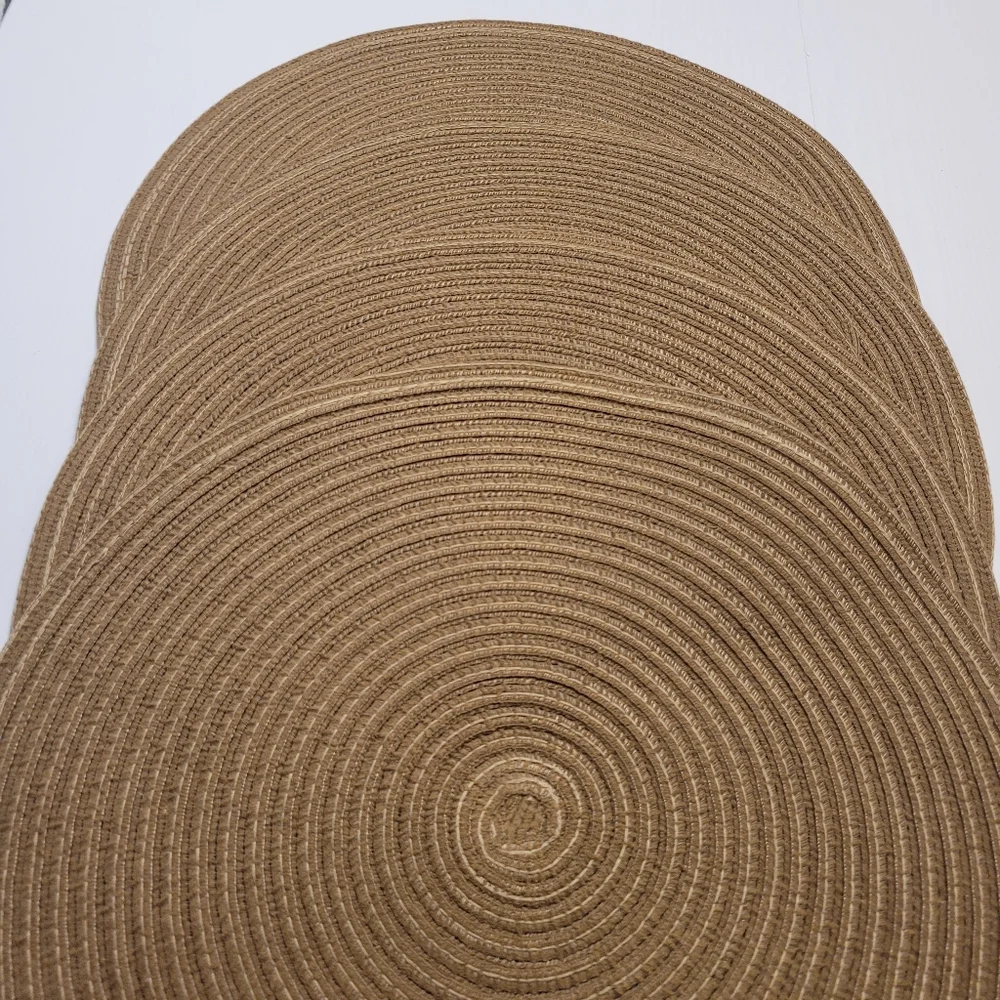 Set Of 4 Round Woven Braided Placemats 15